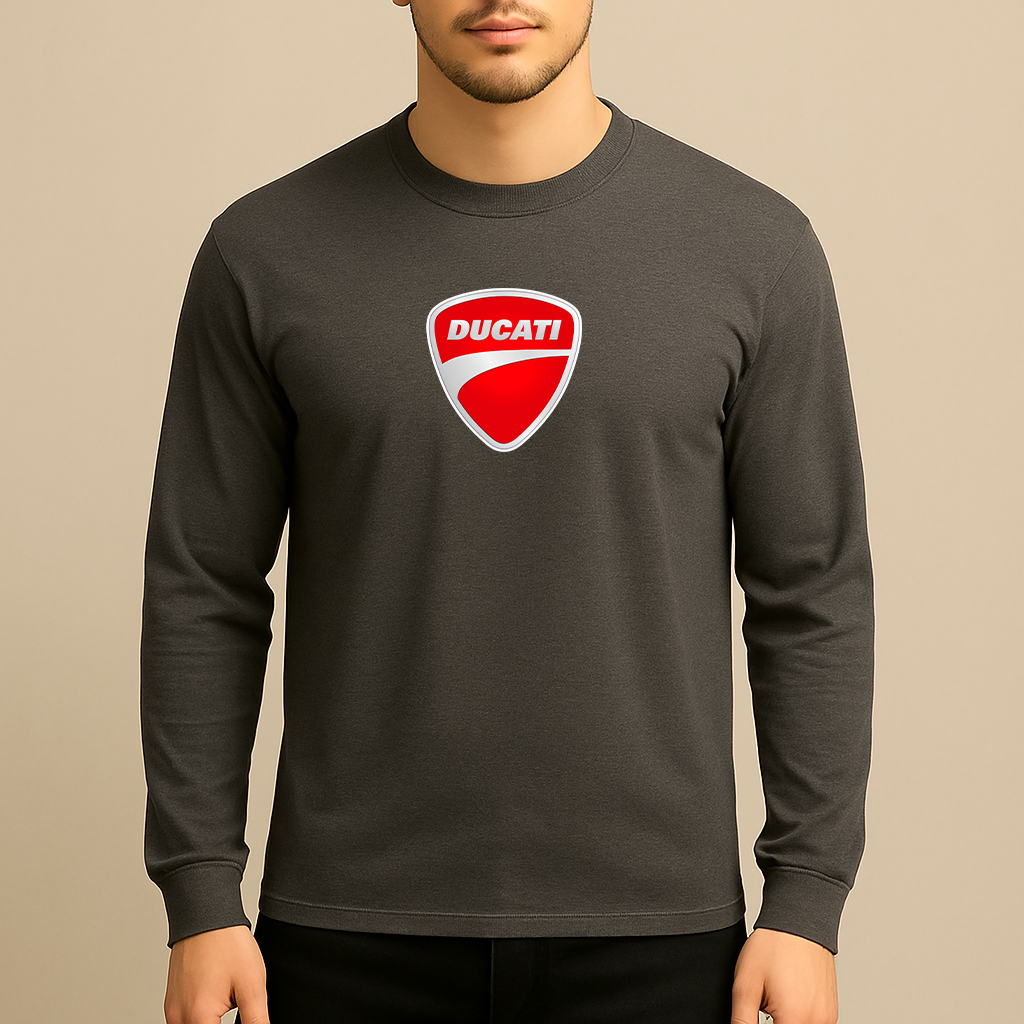 Men’s Ducati Motorcycle Long Sleeve T-Shirt